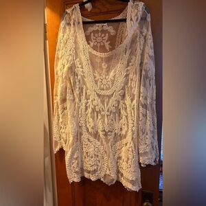 Cream lace blouse